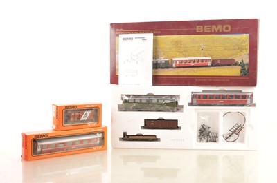 Lot 71 - Bemo H0e/H0m Gauge Swiss Electric Branch Line Train Set Additional Coach and Freight Wagon