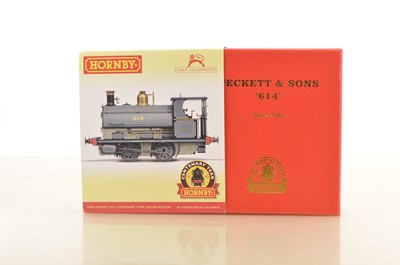 Lot 100 - Hornby Centenary Year Ltd Ed 00 Gauge R3825 grey Peckett 0-4-0T No 614