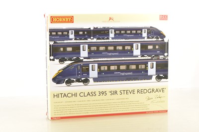 Lot 147 - Hornby 00 Gauge R2972X Hitachi South Eatern blue Class 395 Javelin 'Sir Steve Redgrave' 4-Car Train Pack