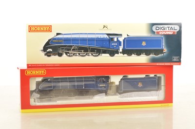 Lot 155 - Hornby 00 Gauge R2991XS BR blue Class A4 60018 'Sparrow Hawk' Locomotive and Tender with Sound