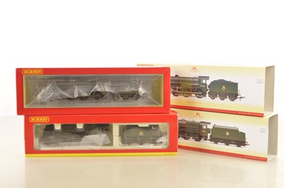 Lot 171 - Two Hornby 00 Gauge BR green Locomotives and Tenders one with Sound fitted