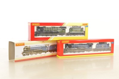 Lot 189 - Hornby  00 Gauge boxed BR green and blue Class A1 Tornado Locomotives and Tenders (2)