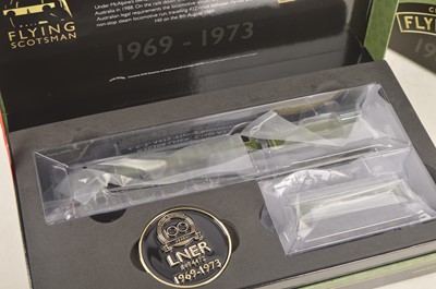 Lot 192 - Hornby (China) 100 years Hornby-Dublo 00 Gauge Ltd Ed R30208 LNER green 4472 'Flying Scotsman' 100 Years 1969-1973 Locomotive with Cowcatcher Bell and Lamp with two Tenders