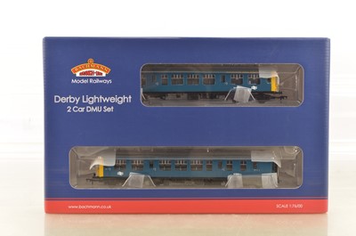 Lot 233 - Bachmann 00 Gauge 32-517 BR blue Derby Lightweight DMU 2-Car Pack