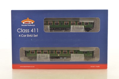 Lot 276 - Bachmann 00 Gauge 31-425 late BR SR green 4 CEP Class 411 EMU 7105 4-Car Train Pack