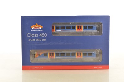 Lot 282 - Bachmann 00 Gauge 31-040 BR South West Trains blue, red and yellow Class 450 4-Car EMU  Pack