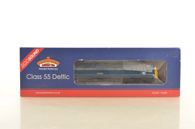 Lot 288 - Bachmann 00 Gauge 32-526DS BR blue Class 55 Diesel Locomotive 55018 'Ballymoss' with sound