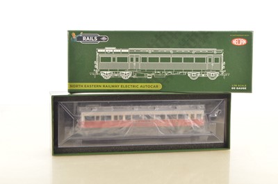 Lot 351 - Heljan for Rails of Sheffield boxed00 Gauge 31700 NER 1903 red/cream Electric Autocar No 3170