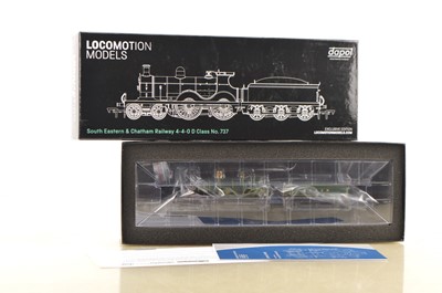 Lot 354 - Dapol for Locomotion Models NRM Collection boxed 00 Gauge 4S-027-NRM02S SECR green D Class 4-4-0 No 737 Locomotive and Tender