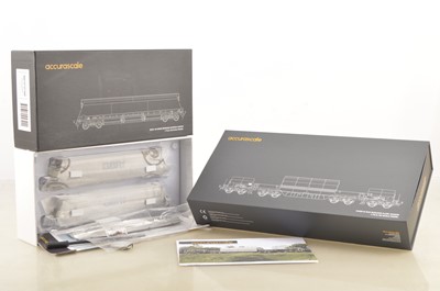 Lot 359 - Accurascale boxed 00 Gauge Twin Packs Biomass Hoppers and Nuclear Flask wagons (2 boxes, four wagons)