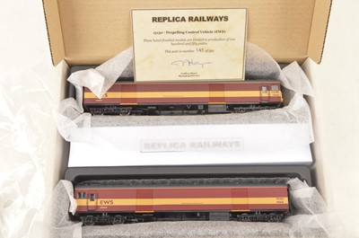 Lot 386 - Replica Railways boxed 00 Gauge 15150 Propelling Control Vehicles (PCV) EWS red and yellow Livery Ltd Ed