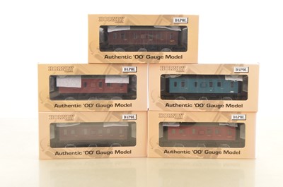 Lot 410 - Five Dapol for Hornby Magazine  boxed 00 Gauge Stove six-wheel Parcels Coach (5)