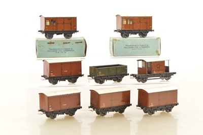 Lot 428 - Eight Hornby-Dublo 00 Gauge pre-war NE Goods wagons (8)