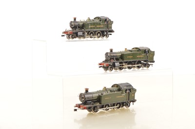 Lot 529 - 00 Gauge Kitbuilt GWR gloss green Prairie Type Tank Locomotives (3)