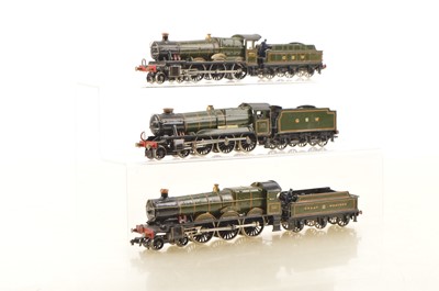 Lot 532 - K's or similar Kitbuilt 00 Gauge GWR gloss green 4-6-0 Locomotives and Tenders (3)