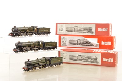 Lot 536 - Wills kitbuilt 00 Gauge GWR gloss green King and Hall Class 4-6-0 Locomotives and Tenders