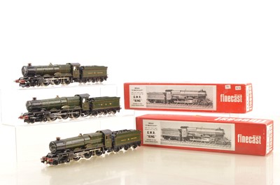 Lot 537 - Wills kitbuilt 00 Gauge GWR gloss green King Class 4-6-0 Locomotives and Tenders (3)