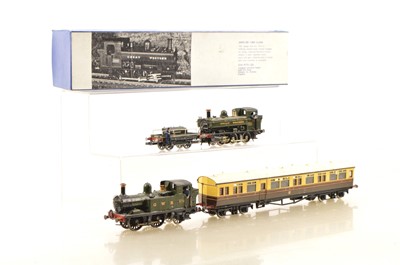 Lot 543 - DJH 00 Gauge kitbuilt GWR gloss green class 1366 0-6-0 short Pannier Tank and shunter's Truck Wills or similar 0-4-2T and Autocoach  (4)