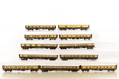 Lot 546 - Westdale or similar kitbuilt and scratchbuilt 00 Gauge GWR brown and cream Coaches (11)