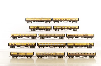 Lot 547 - Westdale or similar kitbuilt and scratchbuilt 00 Gauge GWR brown and cream Coaches (13)