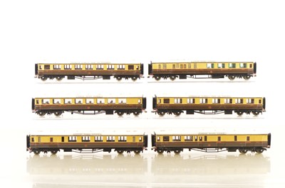 Lot 550 - Westdale or similar kitbuilt 00 Gauge GWR brown and cream mainly Hawksworth Centenary Coaches (13)