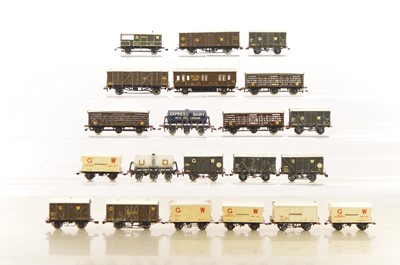 Lot 556 - Kitbuilt 00 Gauge GWR gloss brown grey and cream Siphons Milk Traffic wagons and Tank wagons and other food Vans (33)