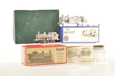 Lot 571 - Nu-Cast Will's Finecast and Martin Finney 0 Gauge GWR  steam Tank Locomotive unmade and part made kits (3)