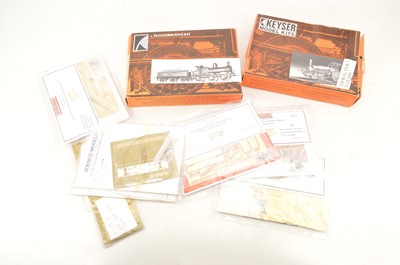 Lot 572 - K's 00 Gauge GWR and Taff Vale Locomotive unmade kits and SDJR Lav 3rd Etched Coach and Jidenco GWR and Taff Vale wagons kits (8)