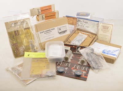 Lot 579 - Various makers 00 Gauge unmade white metal and etched rolling stock kits (13)