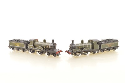 Lot 584 - Pair of Kitbuilt 00 Gauge SR olive green Wainwright and Adams Steam Locomotives and Tenders (4 including tenders)