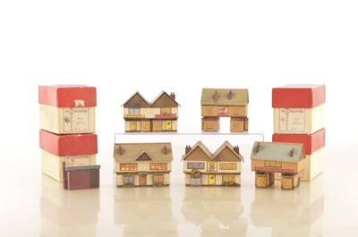 Lot 596 - Uncommon Master Models 00 Gauge wooden buildings most boxed (6 buildings, 4 boxes)