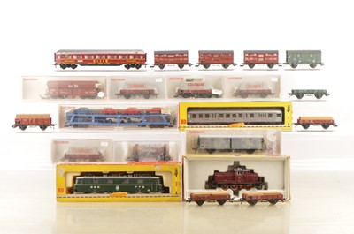 Lot 715 - Fleischmann HO Gauge Diesel Locomotives Freight Stock and Coaches