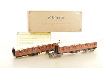 Lot 857 - Ace Trains Modern issue 0 Gauge C/6 LNER Articulated Sleeping coaches