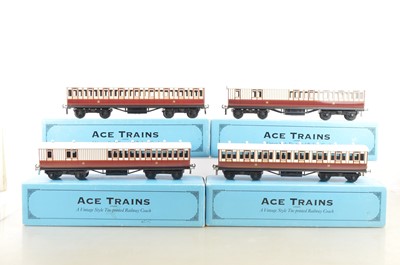 Lot 859 - Ace Trains 0 Gauge Modern issue group of C/1 CR (Caledonian Railway) Passenger coaches (4)