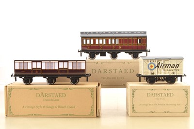 Lot 865 - Darstaed 0 Gauge Modern issue mixed group of Passenger and Goods rolling stock (3)