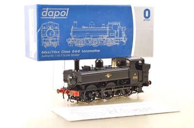 Lot 887 - Dapol 0 Gauge modern issue Ref: 7S-025-002 BR black Class 74XX Pannier Tank Loco