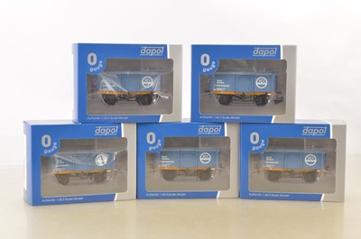 Lot 920 - Dapol 0 Gauge modern issue group of Ref 7F-030-017/19 16T Mineral wagons ICI bulk Soda Ash (5)