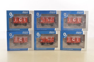 Lot 940 - Dapol for Tower Models 0 Gauge group of ICI Limited edition Salt Vans (6)