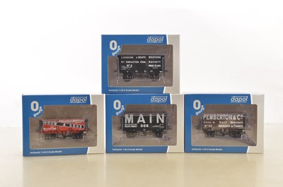 Lot 950 - Dapol for Tower Models 0 Gauge Limited Edition Home Counties Private owner wagons (4)