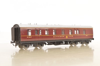 Lot 977 - GM Coaches 0 Gauge Kitbuilt Finescale of LMS 50ft Kitchen car