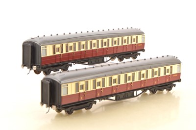 Lot 1008 - Ian Kirk or similir 0 Gauge Kitbuilt Finescale Gresley BR Crimson & Cream Passenger coaches (2)