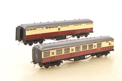 Lot 1009 - Ian Kirk or similir 0 Gauge Kitbuilt Finescale Gresley BR Crimson & Cream Passenger coaches (2)