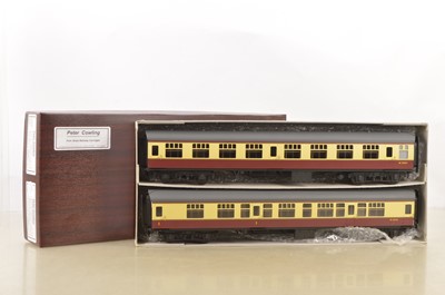 Lot 1011 - Peter Cowling 0 Gauge Finescale 0 Gauge pair of BR Mk1 Western region Crimson & Cream Passenger coaches (2)