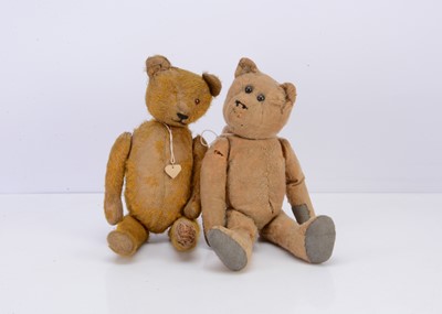 Lot 83 - Two 1920s teddy bears