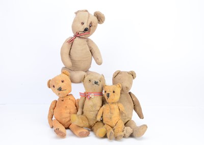 Lot 86 - Five worn British teddy bears