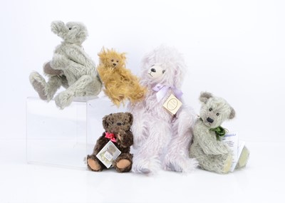 Lot 163 - Five artist teddy bears