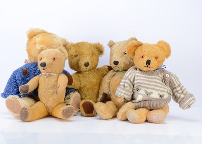 Lot 195 - Five post-war British and Irish teddy bears