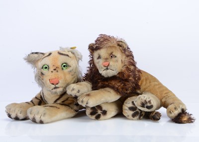 Lot 204 - Two post-war Steiff wild cat soft toys