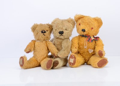 Lot 211 - Three post-war Chad Valley teddy bears