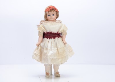 Lot 268 - A late 19th century German composition shoulder head doll